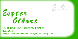 eszter olbort business card
